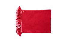 Load image into Gallery viewer, Ruffle Beach Towel:  Wine Red & Rose Pink