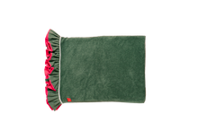 Load image into Gallery viewer, Ruffle Beach Towel: Mango Green & Raspberry