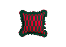 Load image into Gallery viewer, Ruffle Rectangle Patchwork Mango Green &amp; Raspberry
