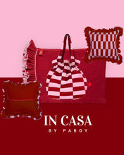 Load image into Gallery viewer, Ruffle Beach Towel:  Wine Red & Rose Pink