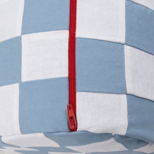 Load image into Gallery viewer, Beach Blue and White Checkerboard Bolster
