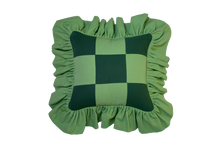 Load image into Gallery viewer, Light Green and Mango Tree Green Patchwork with Ruffle
