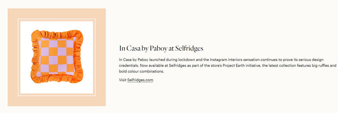 SHEERLUXE : In Casa by Paboy at Selfridges
