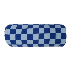 River Blue and Big Blue Checkerboard Bolster