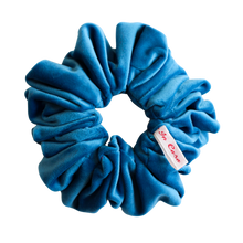 Load image into Gallery viewer, River Blue Velvet Scrunchie
