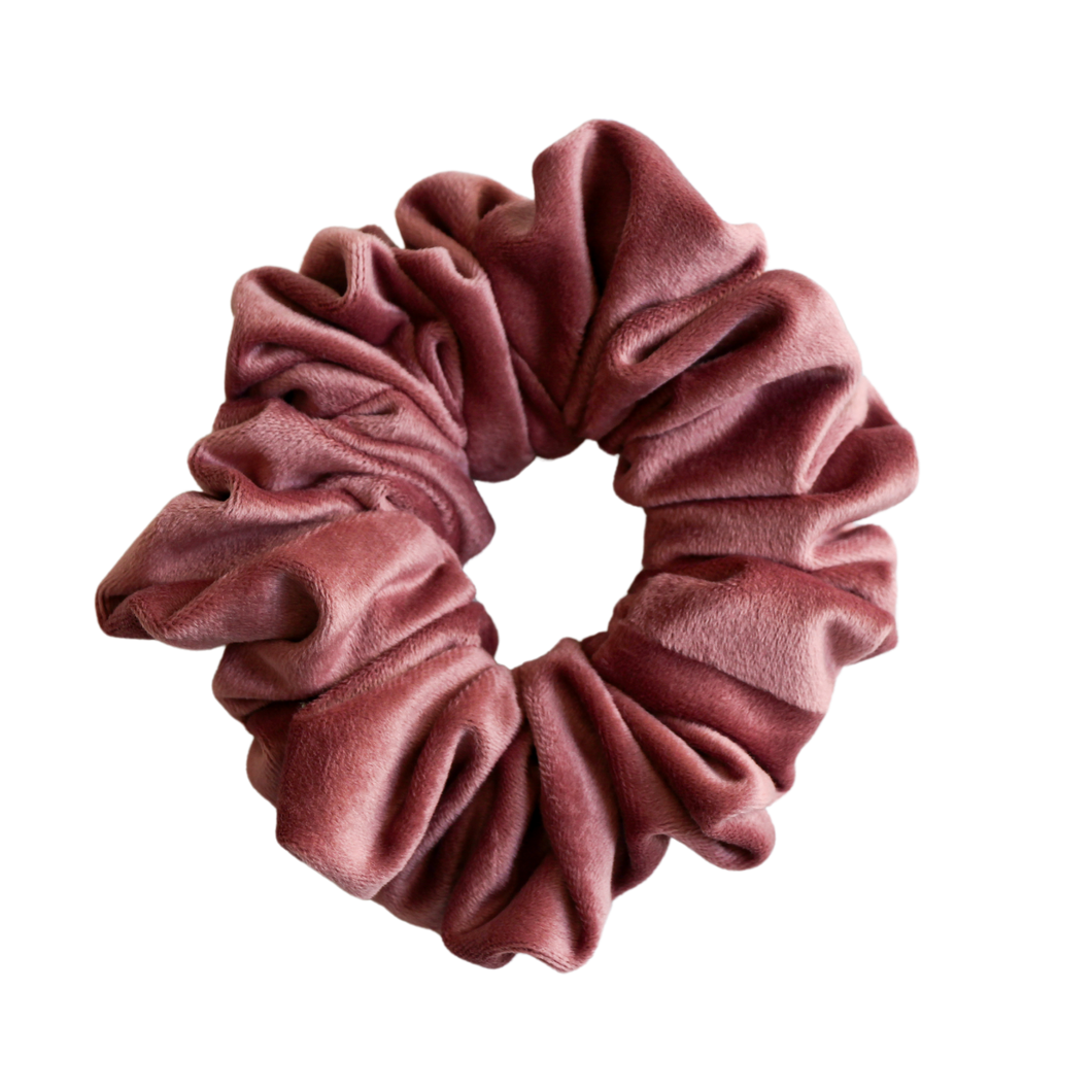 Pink Velvet Scrunchie