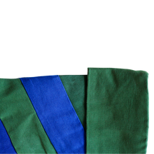 Load image into Gallery viewer, Green and Klein Blue Stripes Christmas Socks
