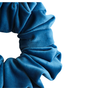 River Blue Velvet Scrunchie