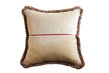 Load image into Gallery viewer, Beige Cream Velvet with Brown Fringe
