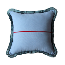 Load image into Gallery viewer, Beach Blue and Lilac Patchwork with Blue Fringe
