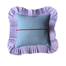 Load image into Gallery viewer, Beach Blue with Lilac Ruffle
