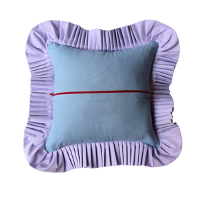 Beach Blue with Lilac Ruffle