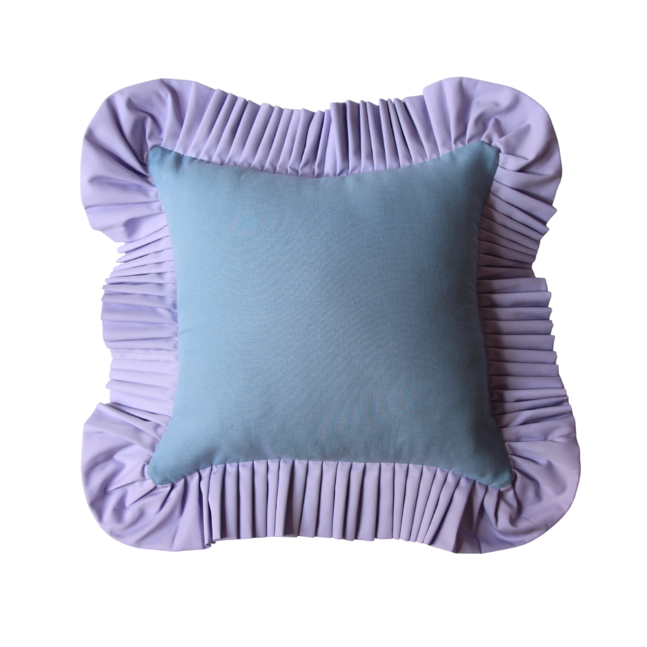 Beach Blue with Lilac Ruffle