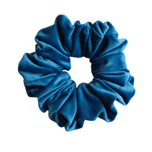 River Blue Velvet Scrunchie