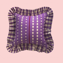 Load image into Gallery viewer, Stripe Gingham and Lilac with Gingham Ruffle
