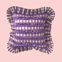 Load image into Gallery viewer, Stripe Gingham and Lilac with Gingham Ruffle
