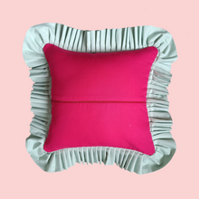 Load image into Gallery viewer, Special Stripes. Mint and Raspberry with Mint Green Ruffle
