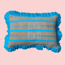Load image into Gallery viewer, Wooden Lumber Stripes and Dodger Blue with Dodger Blue Ruffle
