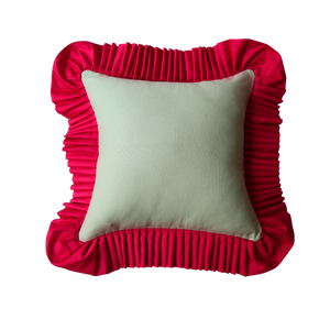 Mint Green with Raspberry Ruffle