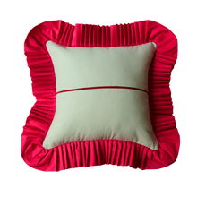 Load image into Gallery viewer, Mint Green with Raspberry Ruffle
