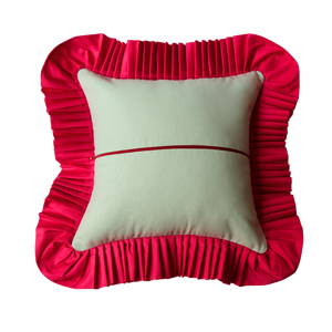 Mint Green with Raspberry Ruffle