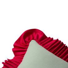 Load image into Gallery viewer, Mint Green with Raspberry Ruffle
