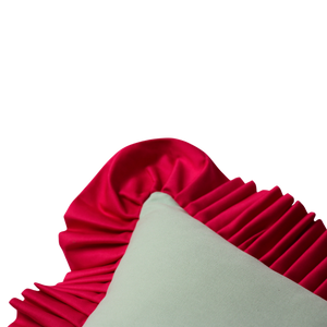 Mint Green with Raspberry Ruffle