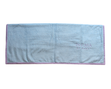 Load image into Gallery viewer, Beach Blue and Lilac Beach Towel
