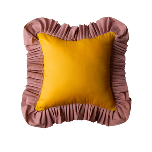 Yellow with Rose Pink Ruffle