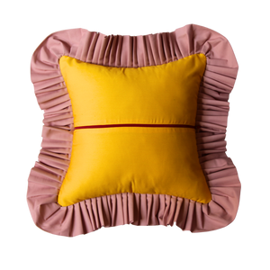 Yellow with Rose Pink Ruffle