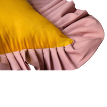 Load image into Gallery viewer, Yellow with Rose Pink Ruffle
