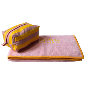 Yellow and Rose Pink Bathroom Summer Set