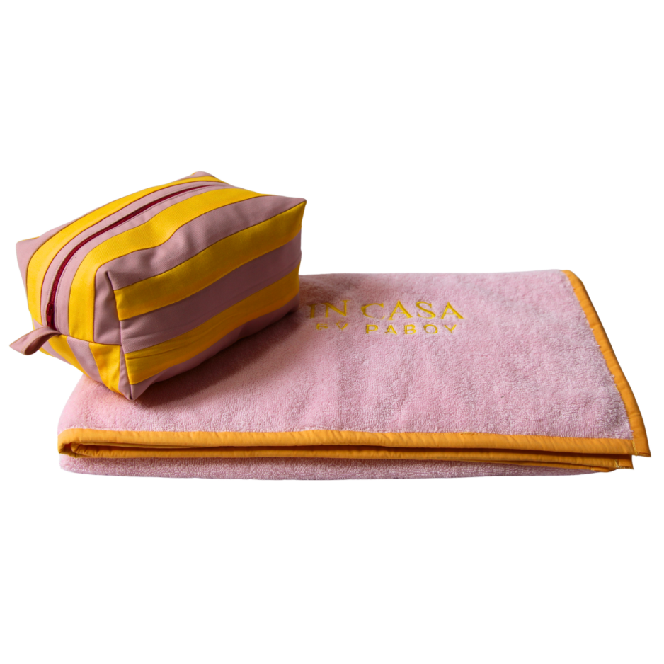 Yellow and Rose Pink Bathroom Summer Set