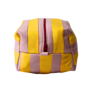Yellow and Rose Pink Patchwork Bag and Pochette Set