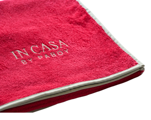 Raspberry and Mint Green Beach Towel