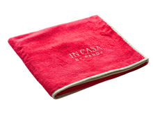 Load image into Gallery viewer, Raspberry and Mint Green Beach Towel
