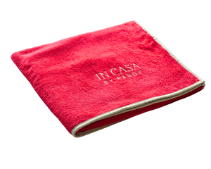 Raspberry and Mint Green Beach Towel