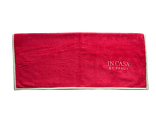 Load image into Gallery viewer, Raspberry and Mint Green Beach Towel
