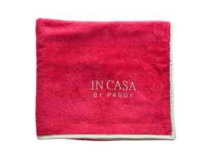 Raspberry and Mint Green Beach Towel