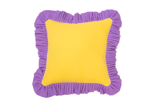 Sandy Yellow with Lilac Ruffle