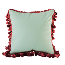 Load image into Gallery viewer, Mint Green &amp; Red Pom Pom Trim
