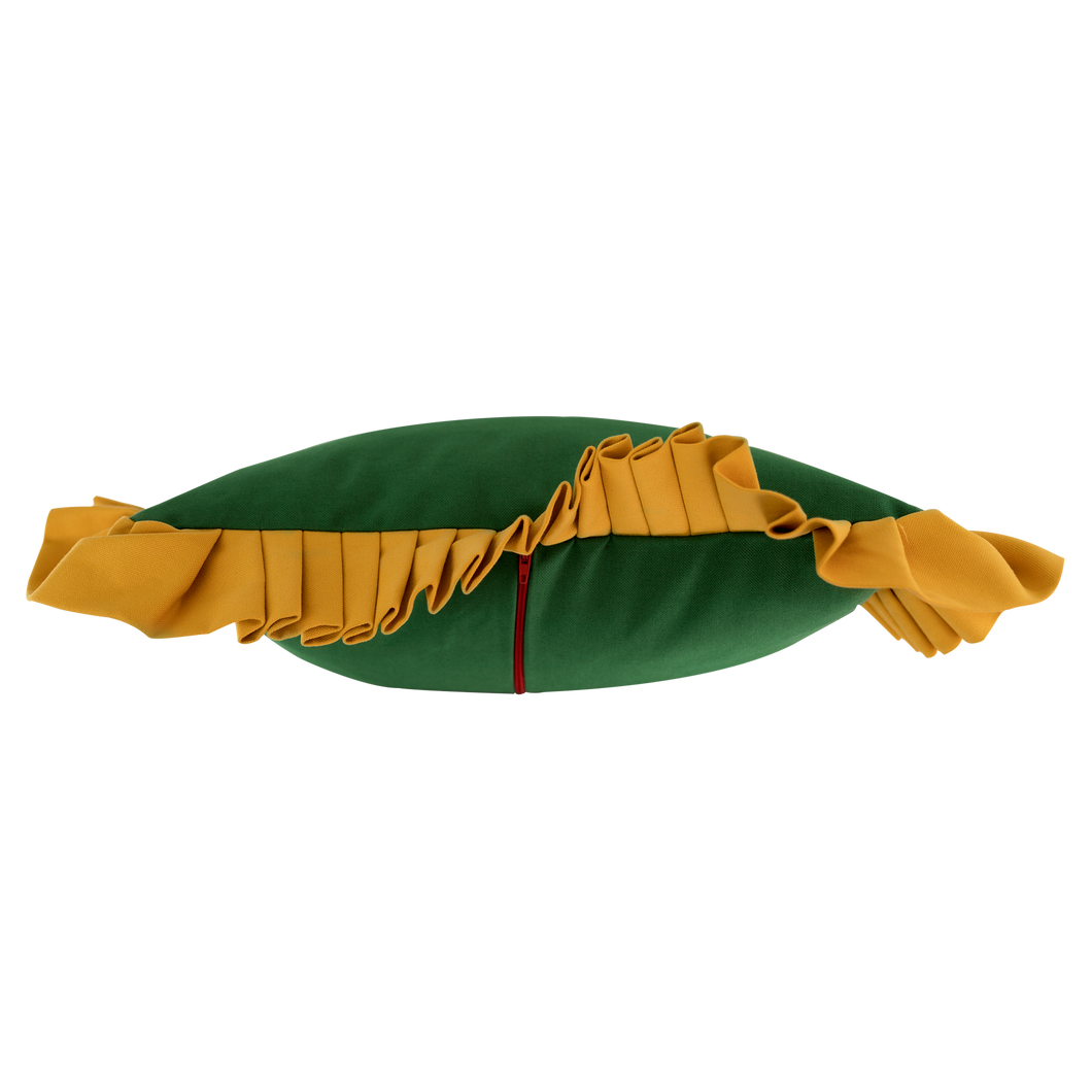 Mango Tree Green & Mustard Yellow Ruffle