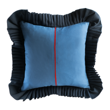 Load image into Gallery viewer, SAMPLE: Patchwork Navy Blue &amp; River Blue with Navy Blue ruffle
