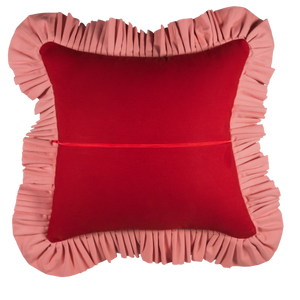 Wine Red & Rose Pink Ruffle