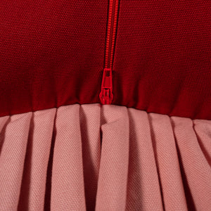 Wine Red & Rose Pink Ruffle