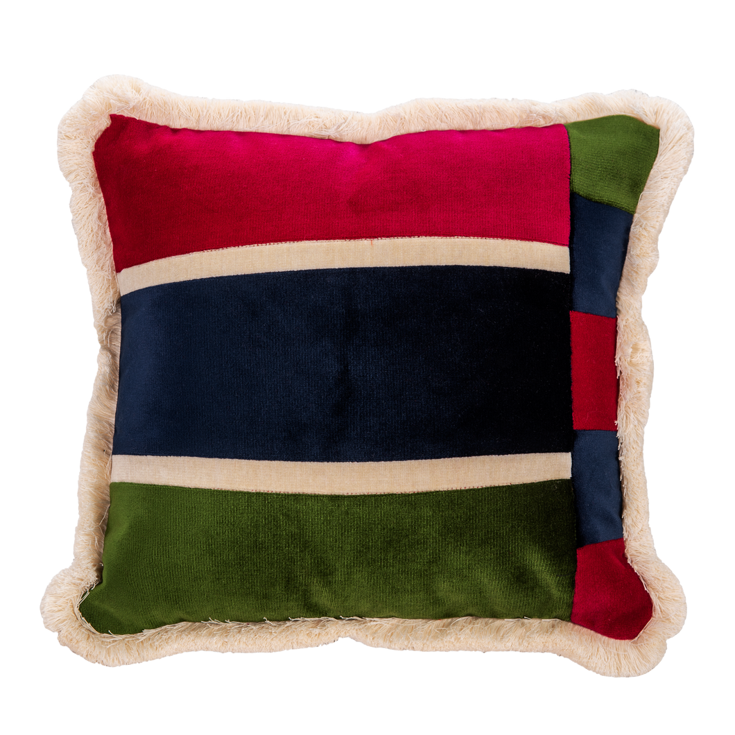 Gambia Independence Day Exclusive: Velvet Flag Patchwork with Cream Fringe