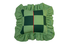 Load image into Gallery viewer, Light Green and Mango Tree Green Patchwork with Ruffle
