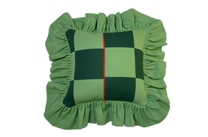 Light Green and Mango Tree Green Patchwork with Ruffle