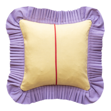 Load image into Gallery viewer, Patchwork with Ruffle: Sandy yellow &amp; lilac w/ lilac ruffle
